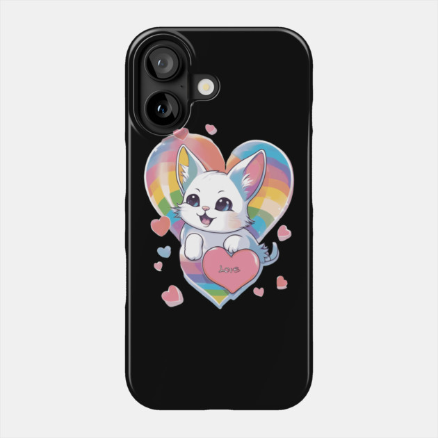 You Mean The World To Me Kitty Phone Case by animegirlnft