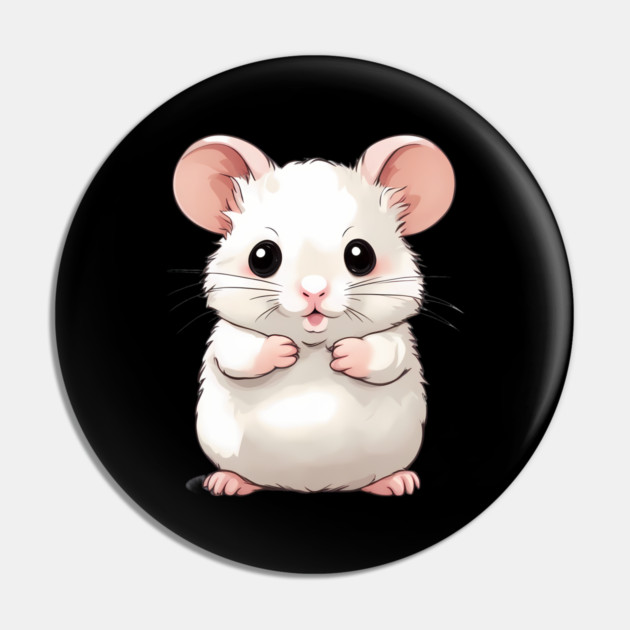 Fat Baby White Mouse Pin by animegirlnft