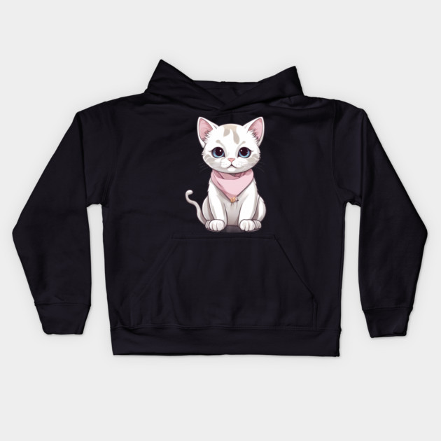 Unleash the Awws White Cat Kids Hoodie by animegirlnft