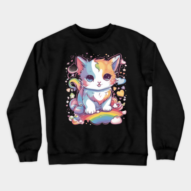 I'm Falling in Love with You Cat Crewneck Sweatshirt by animegirlnft