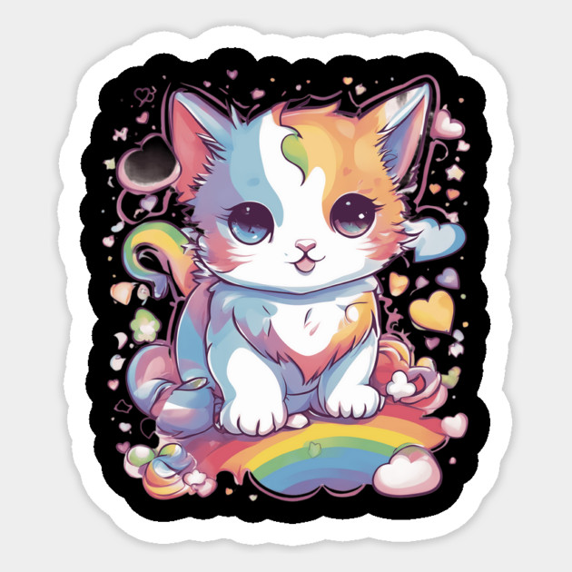 I'm Falling in Love with You Cat Sticker by animegirlnft