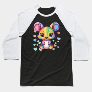 Rainbow of Love Baby Kangaroo Baseball T-Shirt