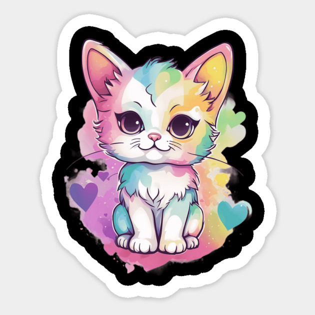 You are my world Baby Kitten Sticker by animegirlnft