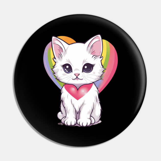 I'm Here For You Kitten Pin by animegirlnft