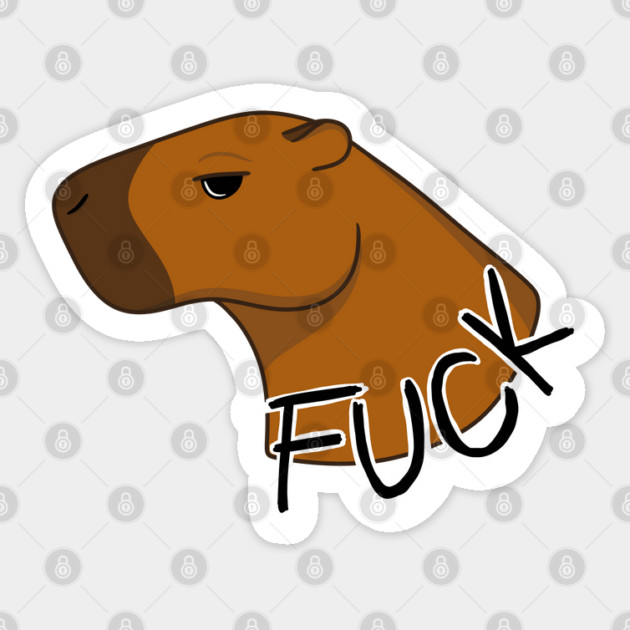 Capybara F*ck Sticker by DeguArts