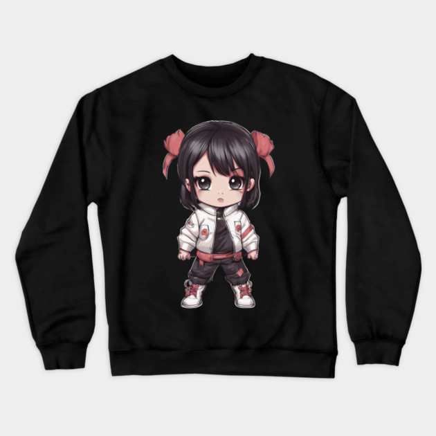 Snuggle Cuddly Cuties Kawaii Girl Crewneck Sweatshirt by animegirlnft