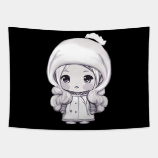 Fashionable Stylish Anime Kawaii Baby Girl Tapestry