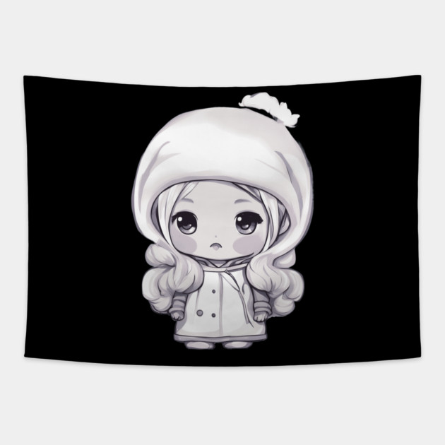 Fashionable Stylish Anime Kawaii Baby Girl Tapestry by animegirlnft
