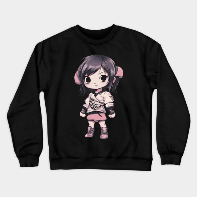Charming Chibi Kawaii Girl Crewneck Sweatshirt by animegirlnft