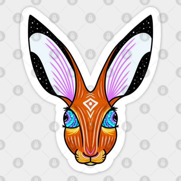 The Hare Sticker by DeguArts