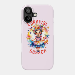 Watercolor Carnival Season Girl Phone Case