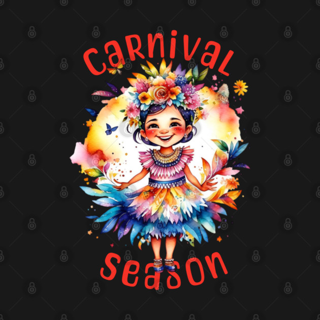 Watercolor Carnival Season Girl by HolidayBug