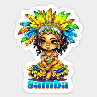 Samba Carnival Girl Sticker