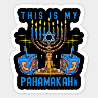 This is my Pajamakah Shirt Funny Jewish Pun Hanukah Sticker