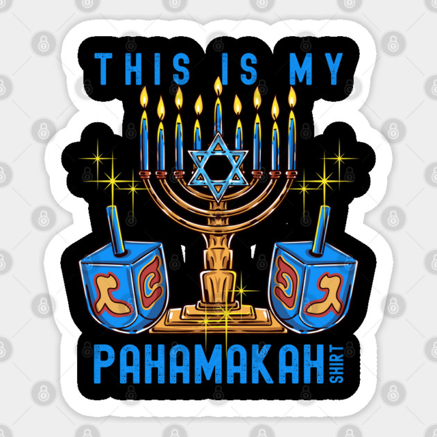 This is my Pajamakah Shirt Funny Jewish Pun Hanukah Sticker by creative