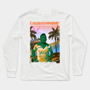 Pele retro art Long Sleeve T-Shirt