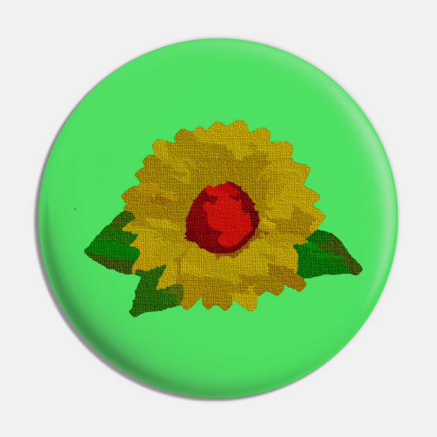 Sunflower Pin by DonWillisJrArt