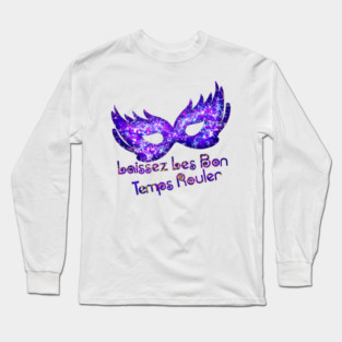 Masquerade Purple Glittery Mask Long Sleeve T-Shirt