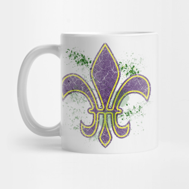 Grunge Mardi Gras fleur-de-lis by HolidayBug