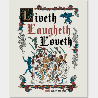 Live Laugh Love Medieval Style - funny retro vintage English history Posters and Art