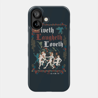 Live Laugh Love Medieval Style - funny retro vintage English history Dark Phone Case
