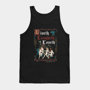 Live Laugh Love Medieval Style - funny retro vintage English history Dark Tank Top