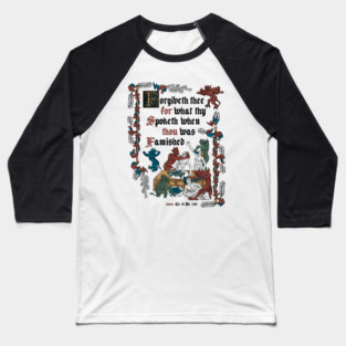 Forgive Me I'm Hungry Medieval Style - funny retro vintage English history Baseball T-Shirt