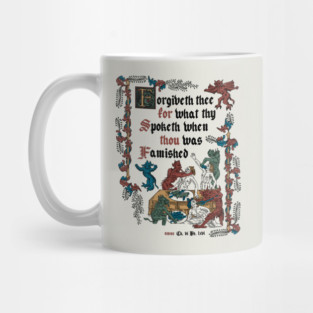 Forgive Me I'm Hungry Medieval Style - funny retro vintage English history Mug