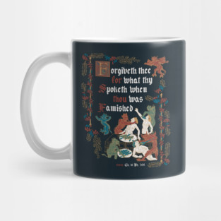 Forgive Me I'm Hungry Medieval Style - funny retro vintage English history Mug
