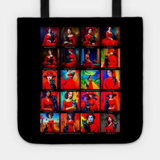 Red Dress Black Cat Art Movements Tote