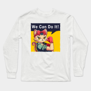 Rosie The Riveter - Cat Long Sleeve T-Shirt