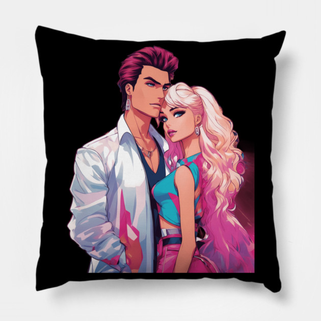 80s Outfits Pillow by animegirlnft