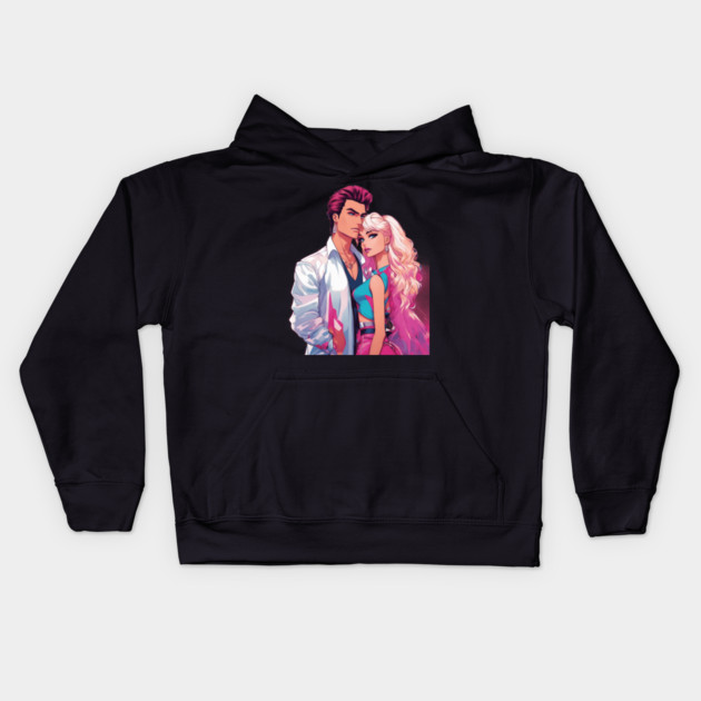 80s Outfits Kids Hoodie by animegirlnft