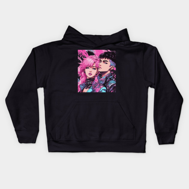 80s Fashion Kids Hoodie by animegirlnft