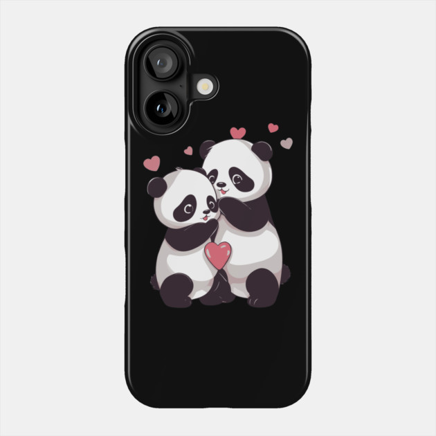 I Love You Panda Phone Case by animegirlnft