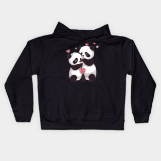 I Love You Panda Kids Hoodie