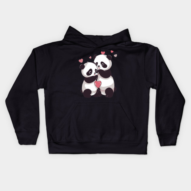 I Love You Panda Kids Hoodie by animegirlnft