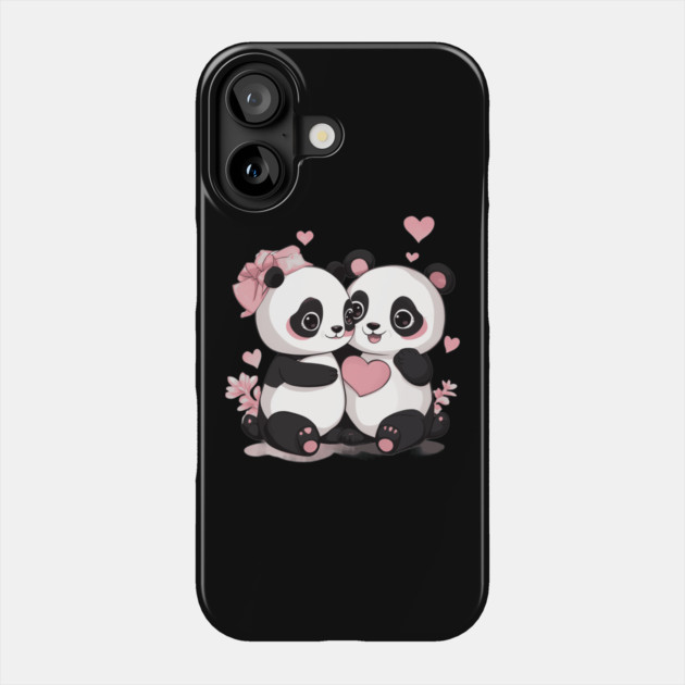 Be My Valentine Panda Phone Case by animegirlnft