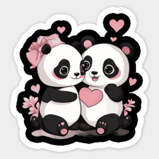 Be My Valentine Panda Sticker