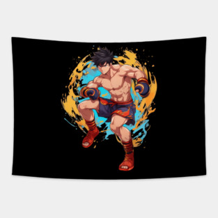 Muay Thai Training Tapestry