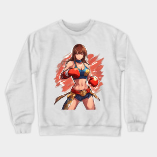 Women MMA fighter Crewneck Sweatshirt