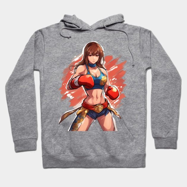 Women MMA fighter Hoodie by animegirlnft
