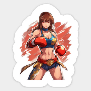 Women MMA fighter Sticker