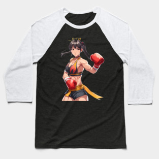 Female MMA Fighter Baseball T-Shirt