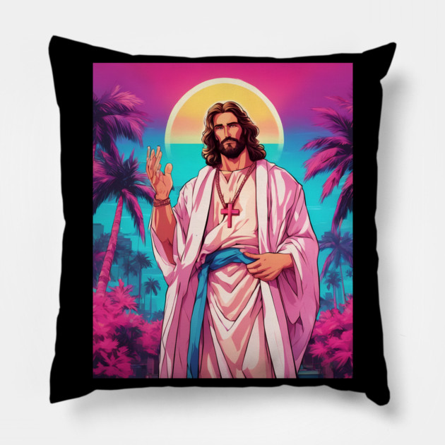 Jesus Christ Love Thy Enemies Pillow by animegirlnft