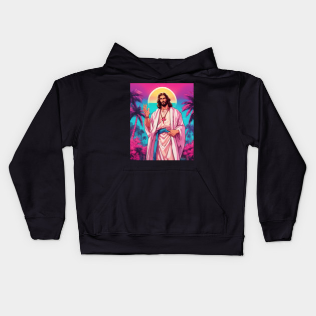 Jesus Christ Love Thy Enemies Kids Hoodie by animegirlnft