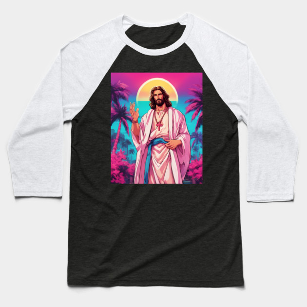 Jesus Christ Love Thy Enemies Baseball T-Shirt by animegirlnft