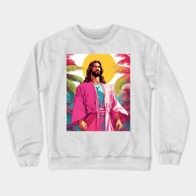 Jesus Christ With God Nothing is Impossible Crewneck Sweatshirt by animegirlnft