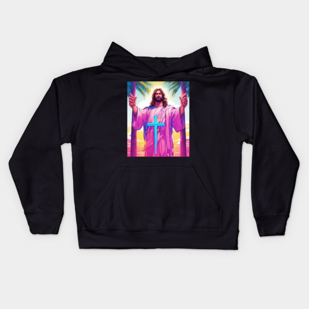 Jesus Christ Forgive Everyone who Sins Against Us Kids Hoodie by animegirlnft