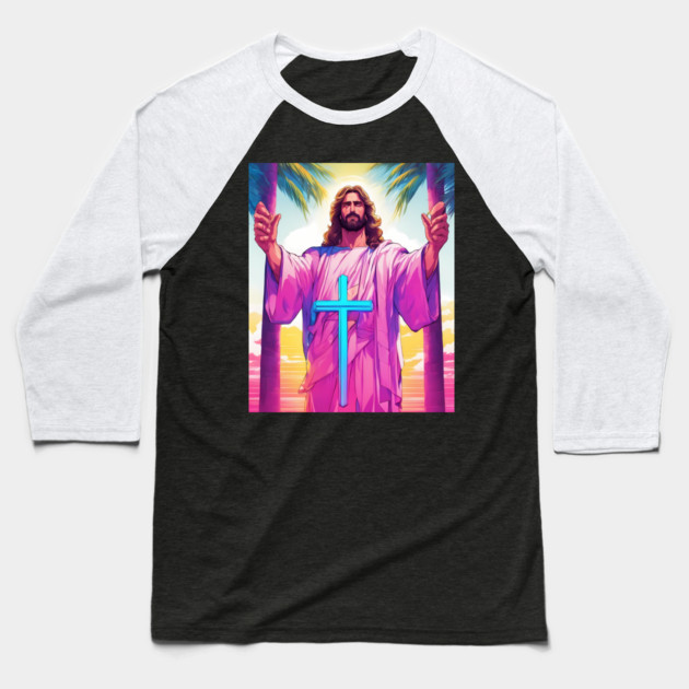 Jesus Christ Forgive Everyone who Sins Against Us Baseball T-Shirt by animegirlnft